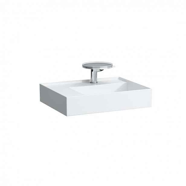 Laufen Kartell - Umyvadlo 60x46 cm, s 1 otvorem pro baterii, SaphirKeramik, s LCC, bílá H8103354001111