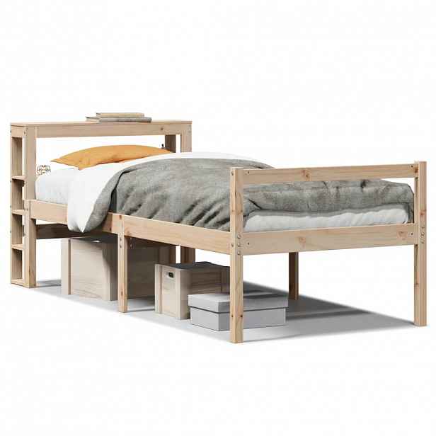 vidaXL Postel s čelem pro seniory 90 x 190 cm masivní borovice