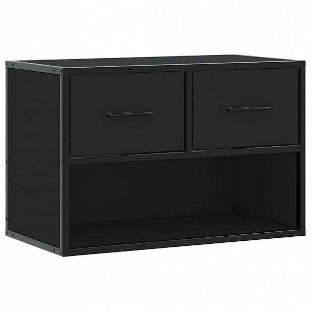 vidaXL TV skříňka černá 60 x 31 x 39,5 cm kompozitní dřevo a kov