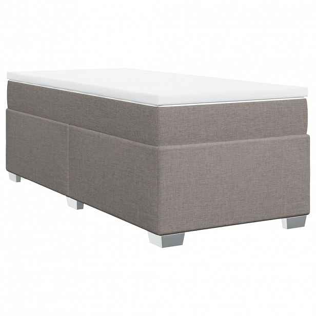 vidaXL Box spring postel s matrací taupe 80x200 cm textil