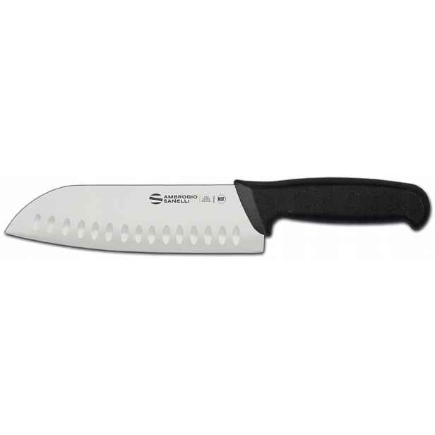 Nůž Sanelli Supra 18 cm s drážkami, granton, ocel Nitro-b Sebs
