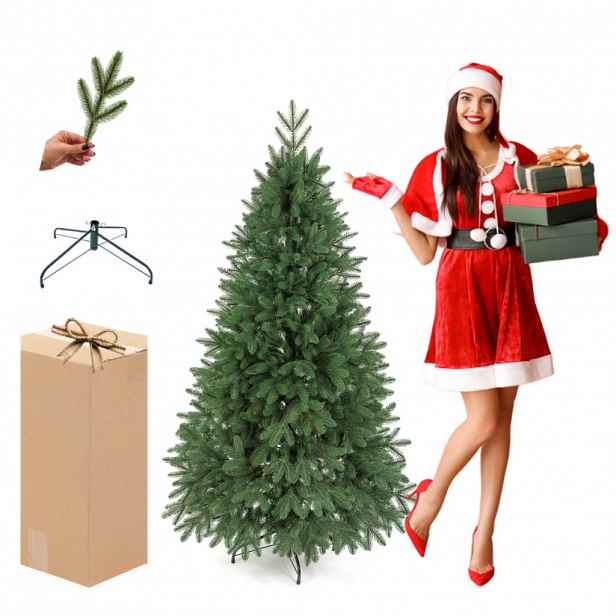 Umělý vánoční stromek 160 cm smrk 100% Pe 3D RealTree jako živý silikonový