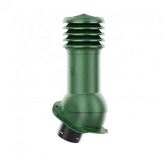Větrací komín HiVent pro plechovou střešní krytinu, profil B, průměr 125 mm, zelený