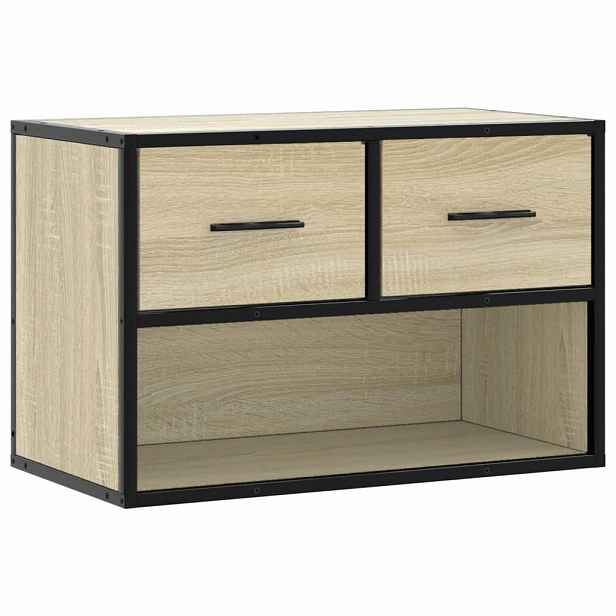 vidaXL TV skříňka dub sonoma 60 x 31 x 39,5 cm kompozitní dřevo a kov