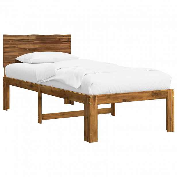 vidaXL Postel s čelem ROSTOCK Přírodní 90 x 190 cm
