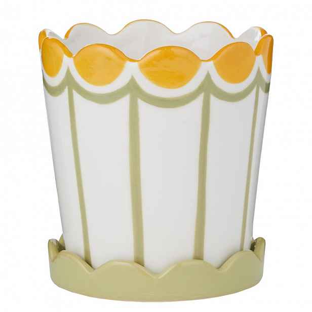 Butlers SUNDAE Květináč s miskou 13 cm - sv. zelená