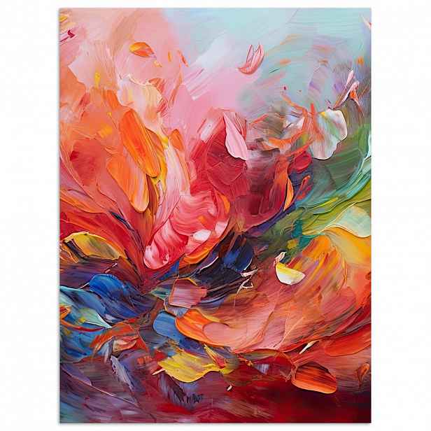 MuchoWow PLAKÁT Olejomalba - Umění - Abstraktní - Barevné 60x80 cm