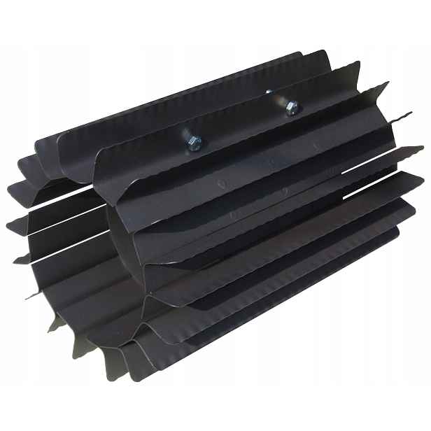 Radiátor výměník tepla ⌀ 150 mm/výška 370 mm, šedý, nasazovací a kroucený