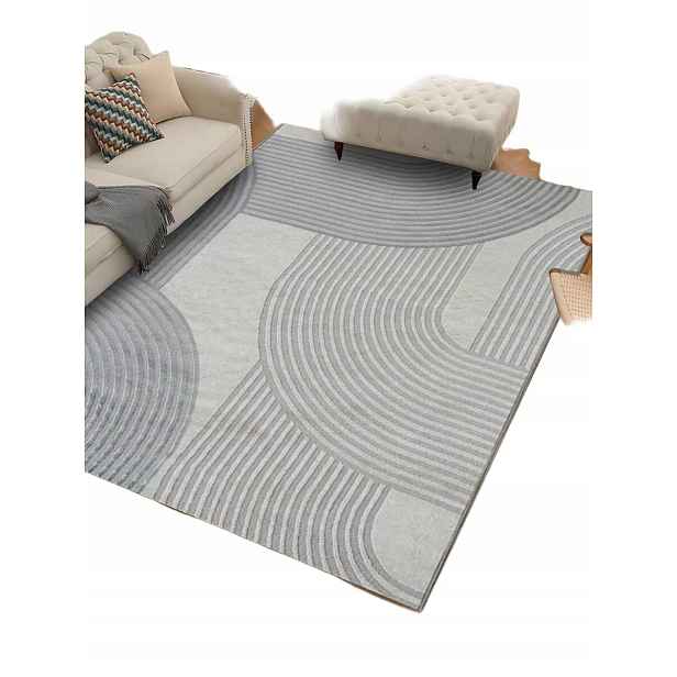 Shein šedý koberec s potiskem S07 xjx 120 x 180 cm
