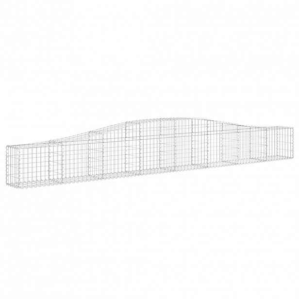 vidaXL Klenutý gabionový koš 400 x 30 x 40/60 cm pozinkované železo