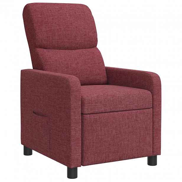 vidaXL Křeslo s funkcí ležení Víno Červené Polyester