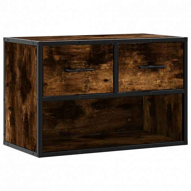 vidaXL TV skříňka kouřový dub 60 x 31 x 39,5 cm dřevo a kov