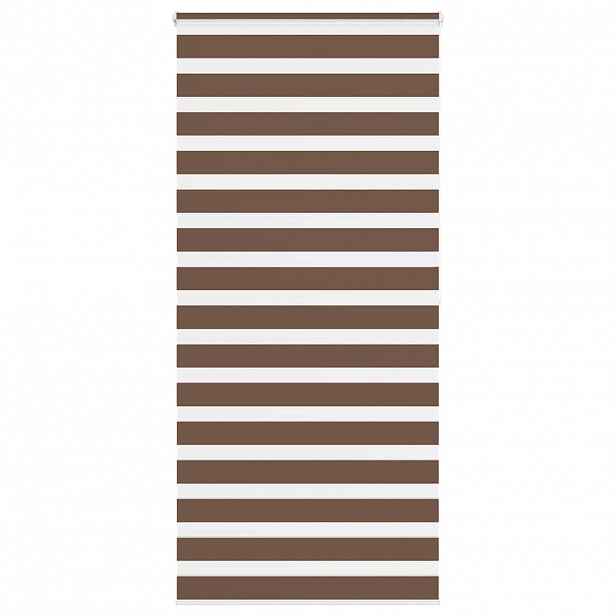 vidaXL Zebra roleta hnědá 115x200 cm šířka látky 110,9 cm polyester