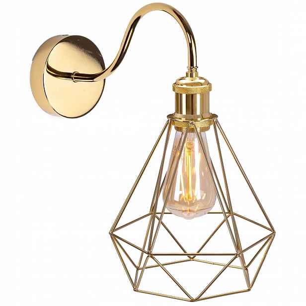 Zlatá Nástěnná Lampa Nad Zrcadlo Koupelnová Kovová Glamour Nástěnná Pokojová