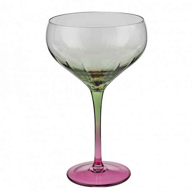 Butlers DIVINE Sklenice na koktejly 380 ml - zelená/růžová