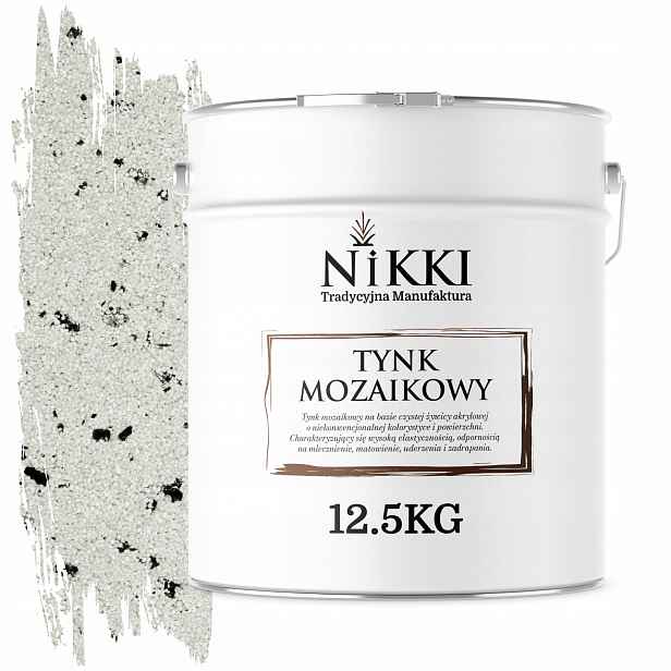 Mozaiková Pryskyřičná Omítka 12,5 Kg Vnitřní Vnější Bílá Černá Slída M02