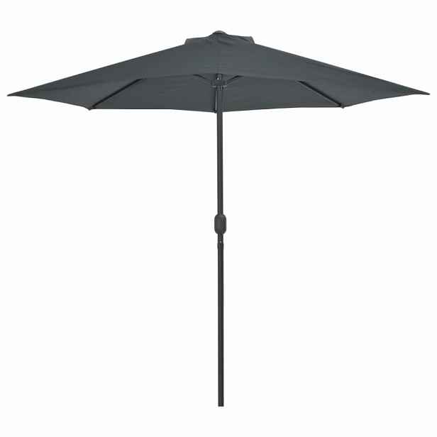 Půlkruhový slunečník 270x135 cm Dekorhome Antracit