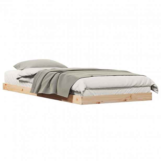 vidaXL Postel na podlaze Přírodní 100 x 220 cm Masivní borové dřevo