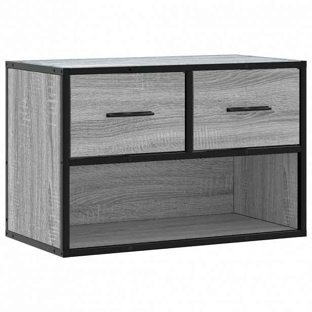 vidaXL TV skříňka šedá sonoma 60 x 31 x 39,5 cm kompozitní dřevo a kov
