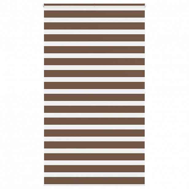 vidaXL Zebra roleta hnědá 120x200 cm šířka látky 115,9 cm polyester