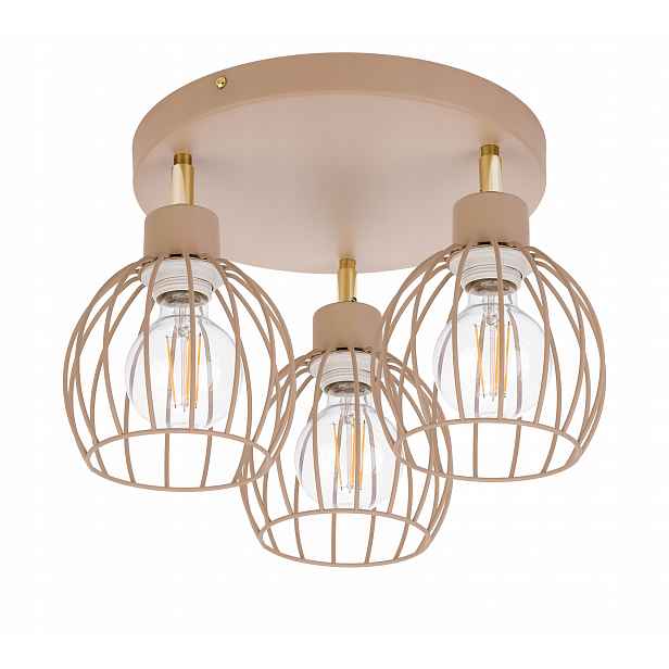 Závěsná Stropní Lampa Stropní Svítidlo Lustr Pohyb Kula 3x E27 Kašmír béžová ecru