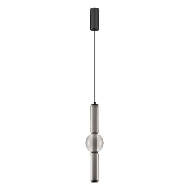 Šedé skleněné LED stmívatelné závěsné svítidlo ø 12 cm Ulon – Nova Luce