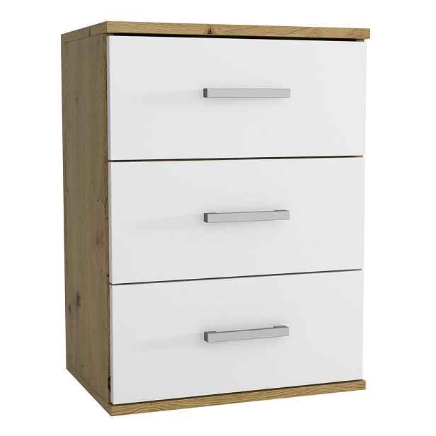 MASSENO NOČNÍ STOLEK NOCTA, 48/65,5/35 cm, bílý