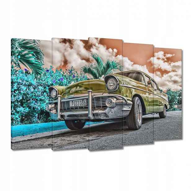Obrazy 150x95 Žlutý historický automobil