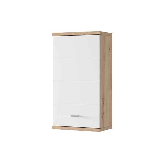 Szynaka Závěsná horní koupelnová skříňka Sting 71 38 cm dub Artisan/bílá