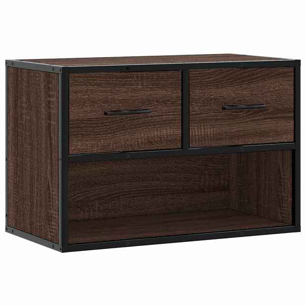 vidaXL TV skříňka hnědý dub 60 x 31 x 39,5 cm kompozitní dřevo a kov