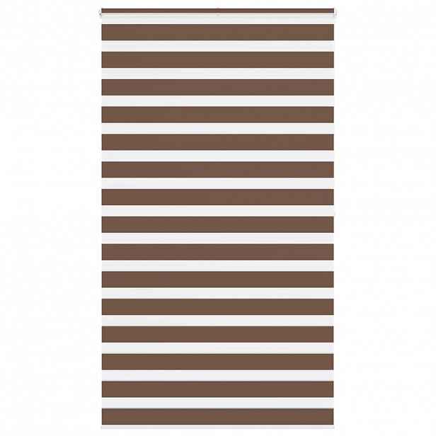 vidaXL Zebra roleta hnědá 125x200 cm šířka látky 120,9 cm polyester