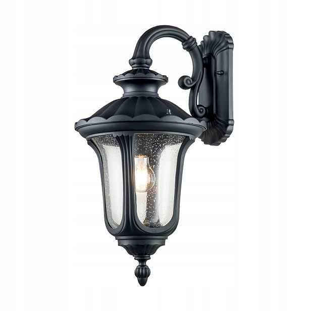 Venkovní nástěnné svítidlo na zahradu, klasické, černé, spodní, 56 cm Elstead