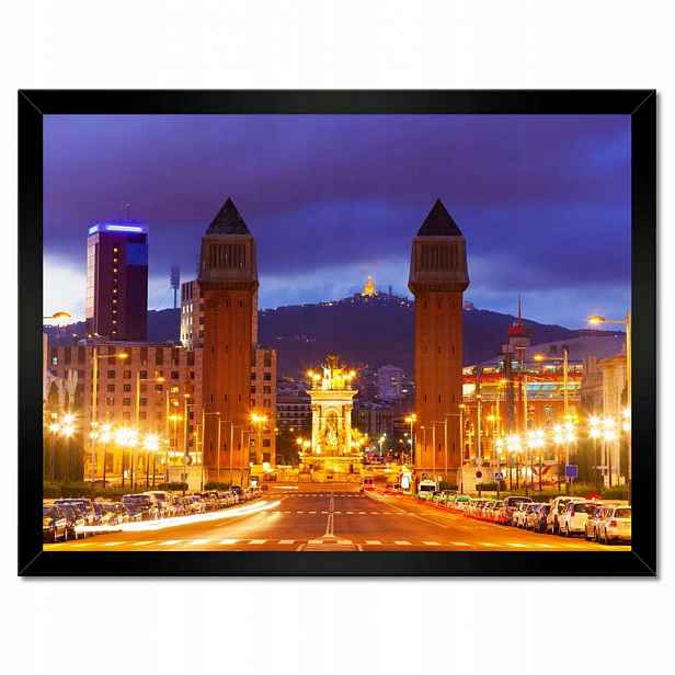 Plakáty v rámu 40x30 Barcelona Panorama