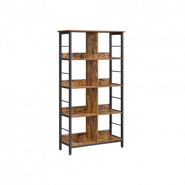 Boxxx REGÁL, hnědá, černá, uhlíková ocel, 80/149/33 cm
