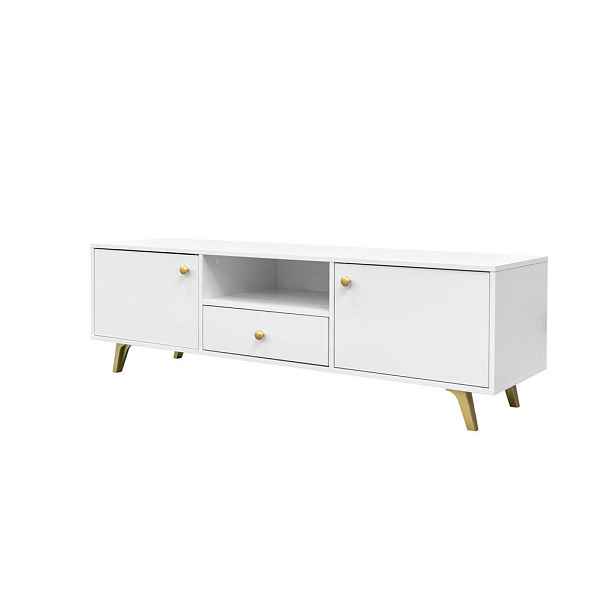 MASSENO TV STOLEK GALIO, 160/47,5/41 cm, bílý