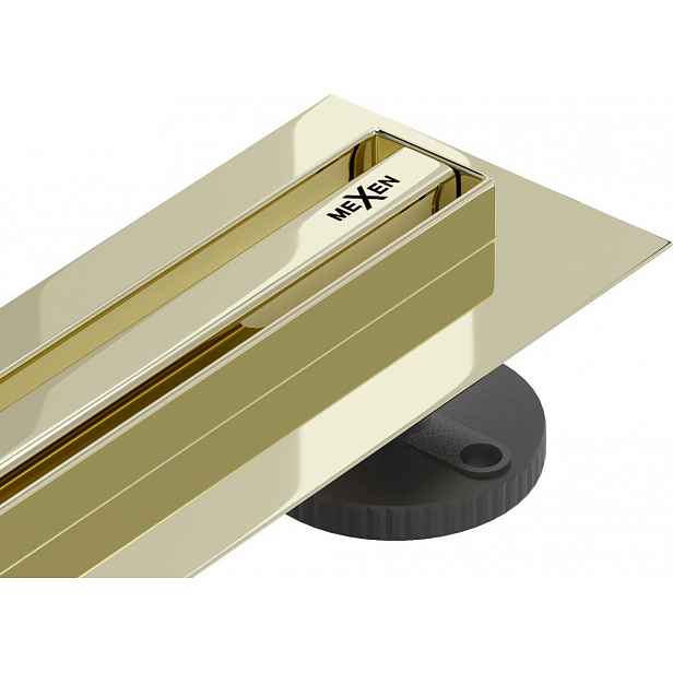 MEXEN - Flat 360 Slim podlahový žlab 90 cm otočný zlato 1541090
