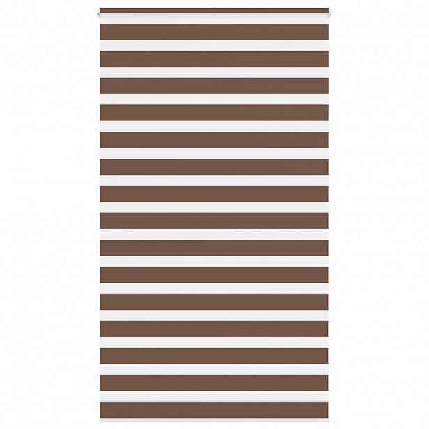 vidaXL Zebra roleta hnědá 130x200 cm šířka látky 125,9 cm polyester