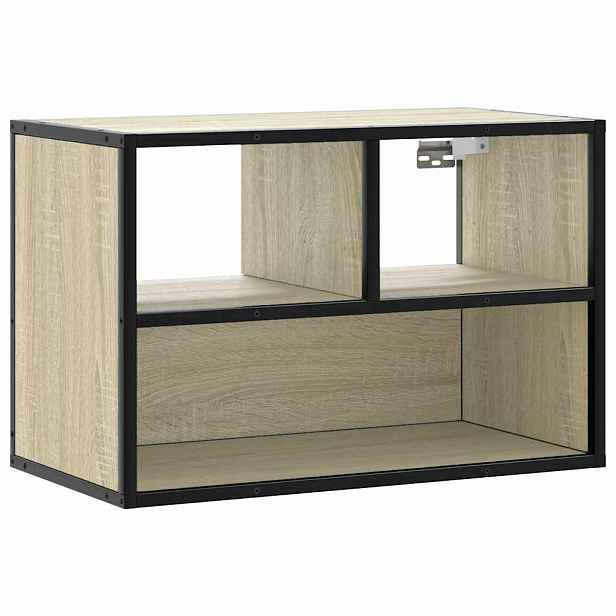 vidaXL TV skříňka dub sonoma 60 x 31 x 39,5 cm kompozitní dřevo a kov