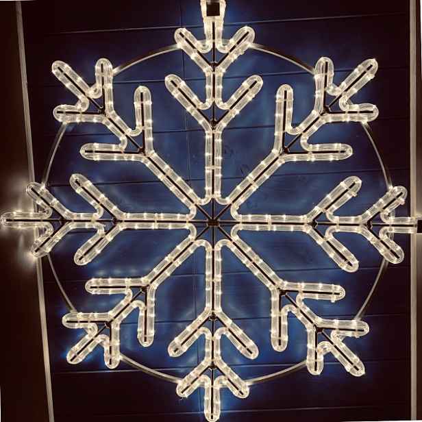 Easy Fix 2D LED světelná vločka II, Ø 104 cm, teple bílá, sada na veřejné osvětlení, hliník