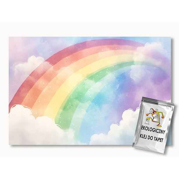 Fototapeta Flizelina Děti Nebe Obláčky Duha 312x219 130g