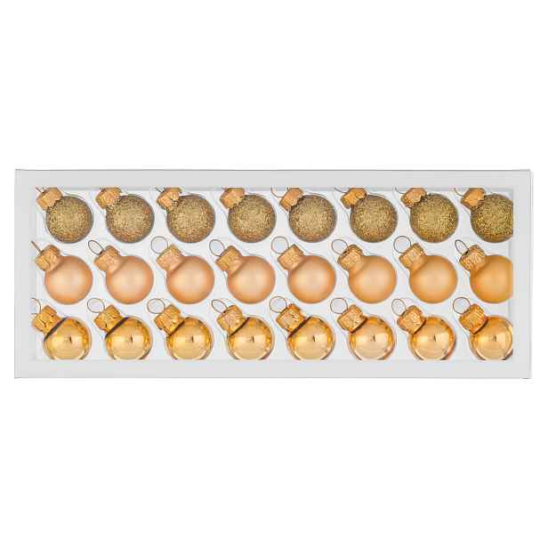 Livarno® Sada vánočních koulí, 10dílná / 24dílná (2 cm, zlatá)
