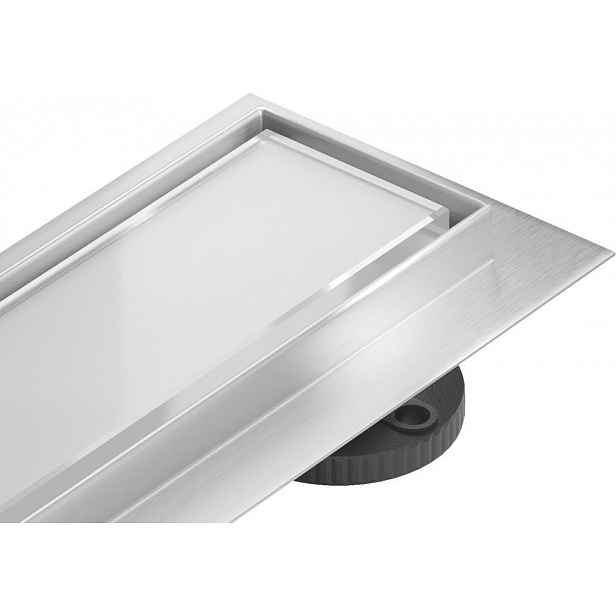 MEXEN - Flat 360 ° MGW podlahový žlab 60 cm otočný bílé sklo 1027060-40