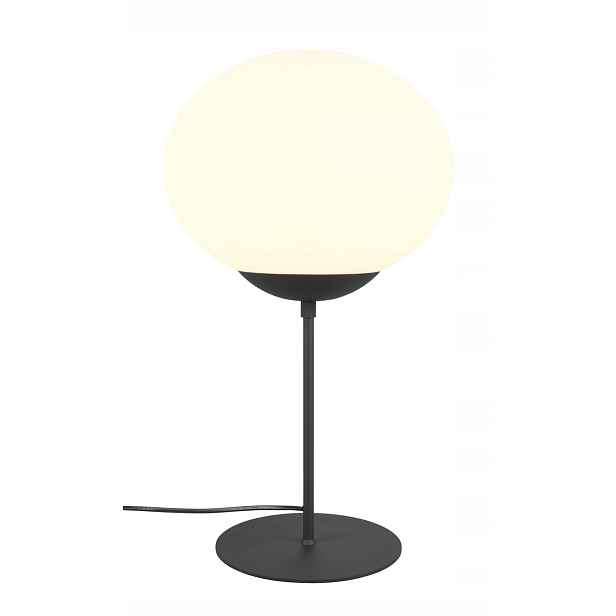 Minimalistická stolní lampa černá matná bílá koule E27 15W Trio