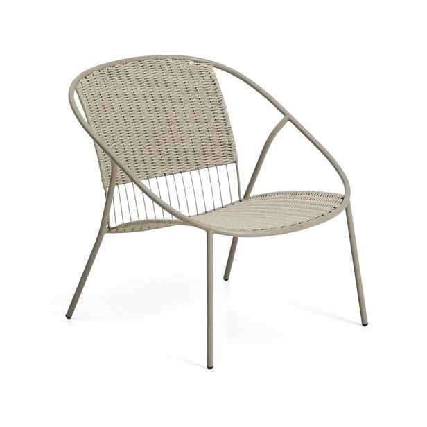 Taupe zahradní křeslo Atrani – Kave Home
