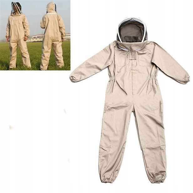 Včelařská Bavlněná Mikina Na Zip S Odepínacím Kloboukem Velikost XL