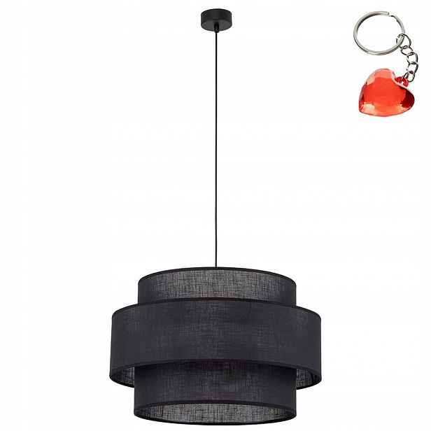 Závěsná lampa Lustr Stropní Svítidlo Calisto Černá 3xE27 Kov 50 cm Tk Lighting