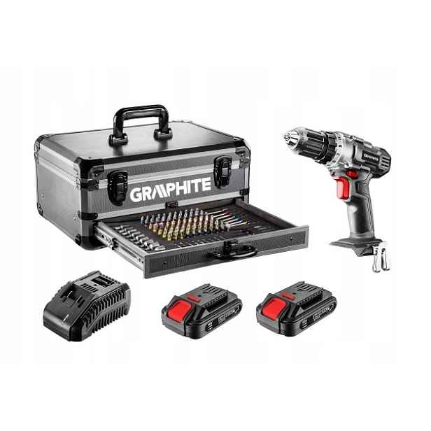 Set Aku Šroubovák Kufr 58G000-PS14 Graphite Bity 2X2AH Energy