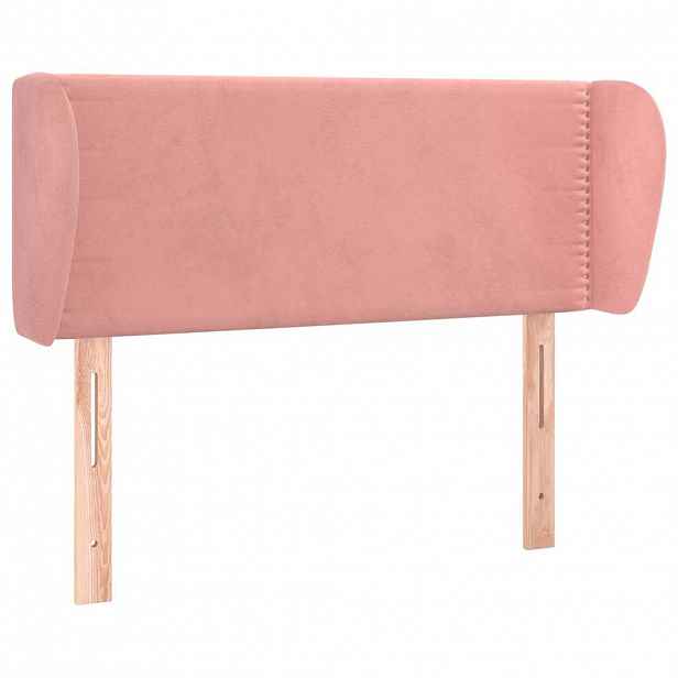 vidaXL Čelo postele typu ušák růžová 103x23x78/88 cm samet