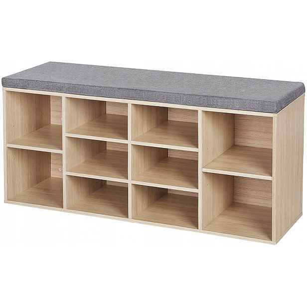 Botník s pohodlným sedákem, světlá Loft