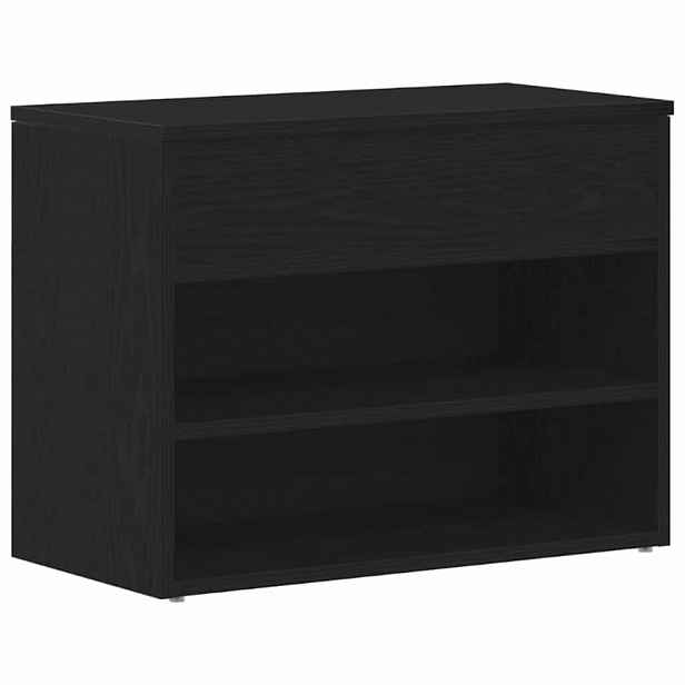 vidaXL Lavička na boty 60 x 30 x 45 cm Kompozitní dřevo Černý dub